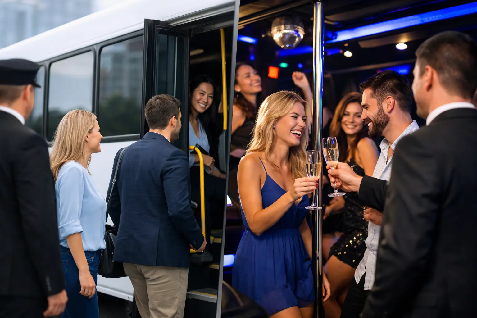 Shuttle Bus Versus Party Bus for GTA Groups